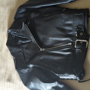 Leather craft (northbound) leather biker jacket